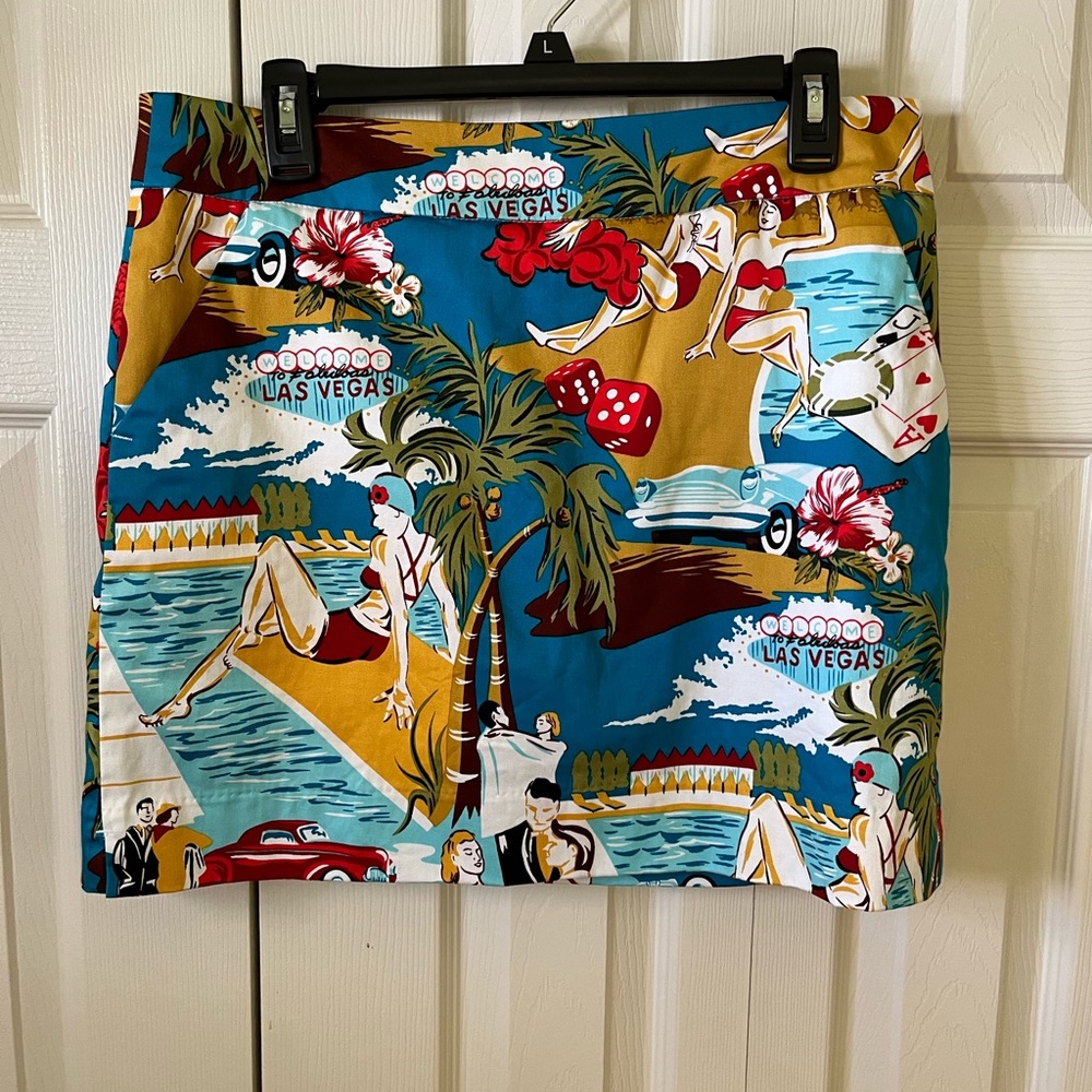 Ladies Loudmouth Vegas print skirts